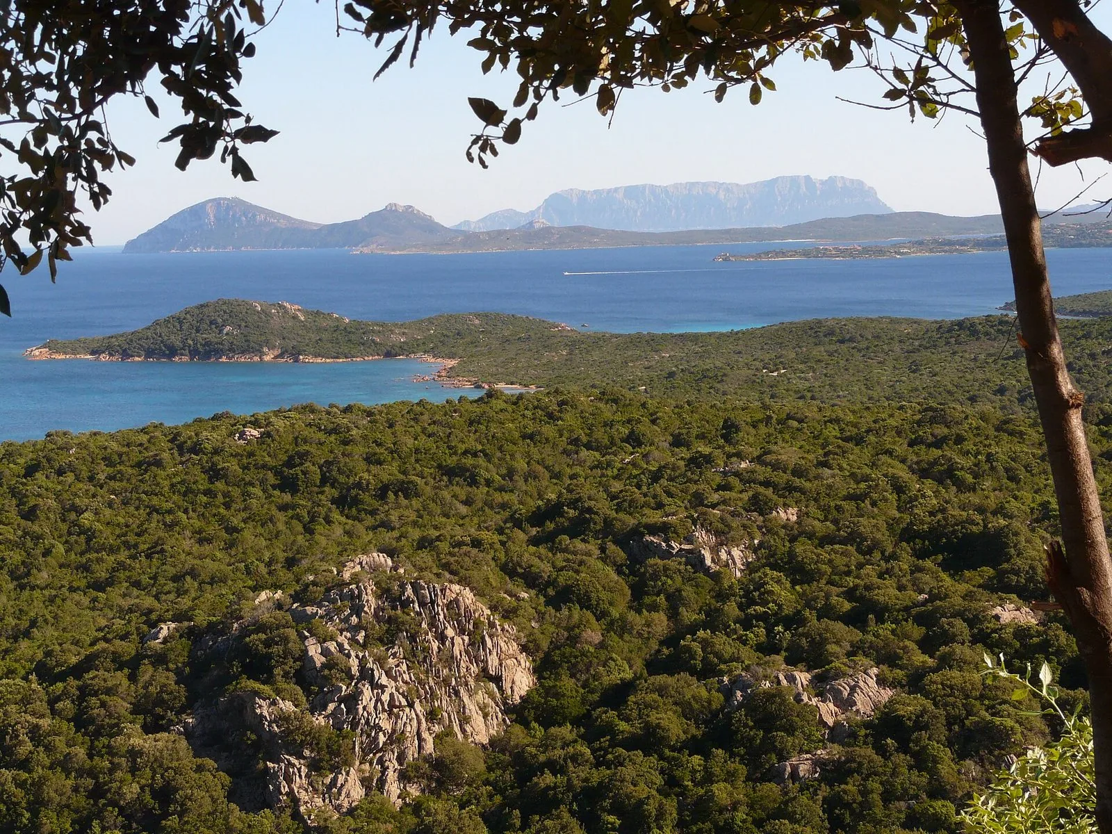 Strada costiera della Gallura affacciata sul mare, tra macchia mediterranea e rocce di granito